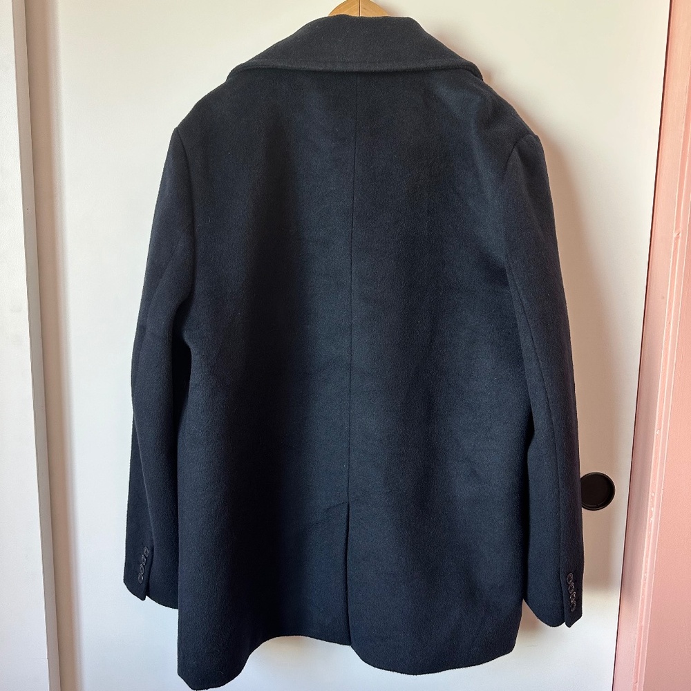 Men’s Express Double Breasted Navy Peacoat - Picture 3 of 5